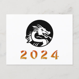 Chinesisches Jahr des Drachen 2024 Postkarte