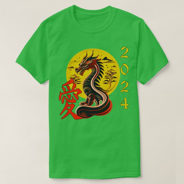 Chinesisches Jahr des Drachen 2024 T-Shirt (Design vorne)