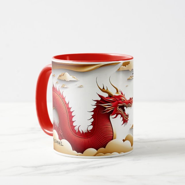 Chinesisches Jahr des Drachen | Benutzerdefinierte Tasse (Vorderseite Links)