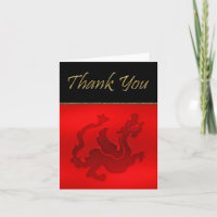 Chinesisches Jahr des Drachen Dankeschön Karte mit