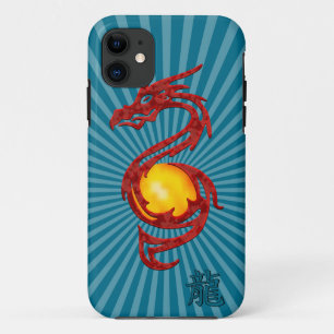 Chinesisches Jahr des Dragon Metalic Red Case-Mate iPhone Hülle