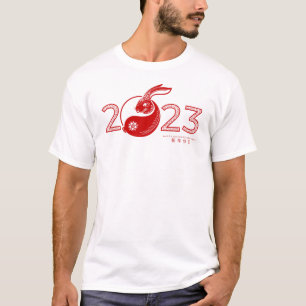 Chinesisches Jahr des Kaninchens 2023, Zierarbeit T-Shirt