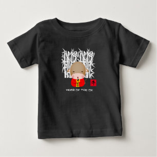 Chinesisches Jahr des Ochs  Niedliches Ochsen Baby T-shirt