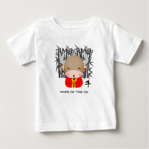 Chinesisches Jahr des Ochs  Niedliches Ochsen Baby T-shirt
