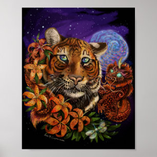 Chinesisches Jahr des Tiger 2022 Neues Art-Poster Poster