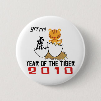Chinesisches Jahr des Tiger-Babys 2010 Button