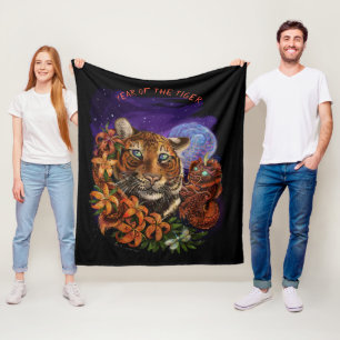 Chinesisches Jahr des Tiger Fleece Blanket