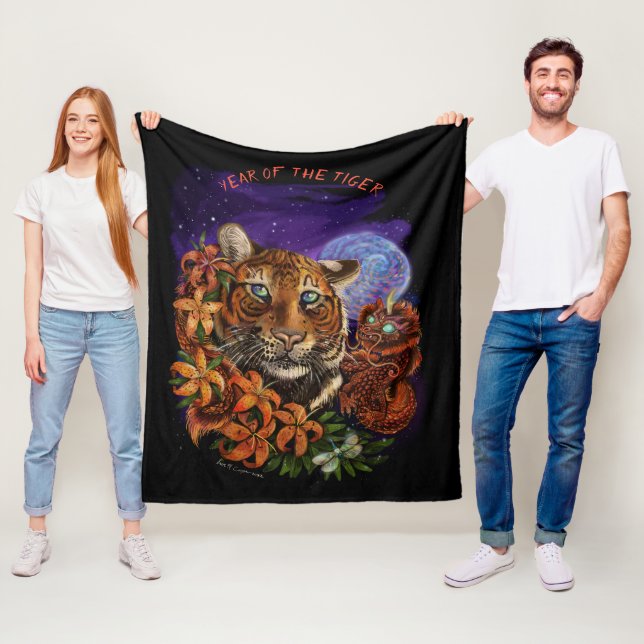 Chinesisches Jahr des Tiger Fleece Blanket (Beispiel)