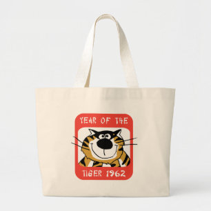 Chinesisches Jahr des Tiger-Geschenks 1962 Jumbo Stoffbeutel