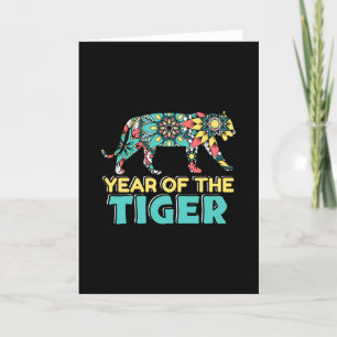 Chinesisches Jahr des Tiger - Mandala Karte
