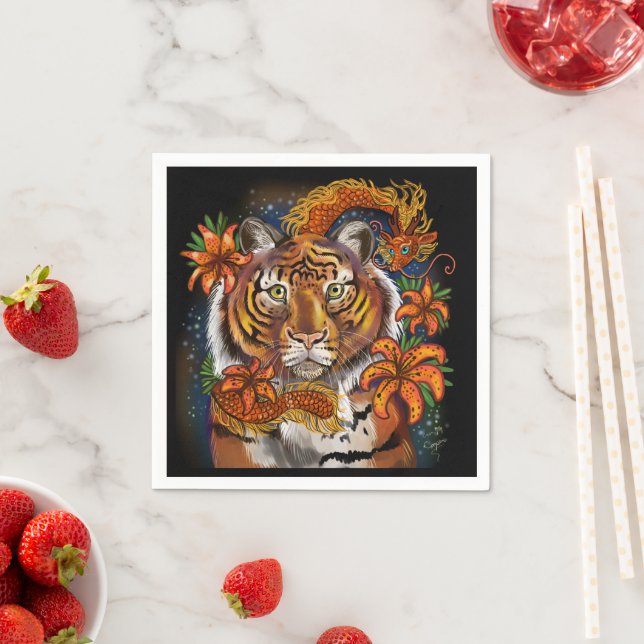 Chinesisches Jahr des Tigers Serviette (Beispiel)