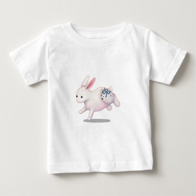 Chinesisches Kaninchen Niedliches Sternzeichen Baby T-shirt (Vorderseite)