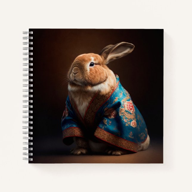 Chinesisches Kaninchen Notizbuch (Vorderseite)