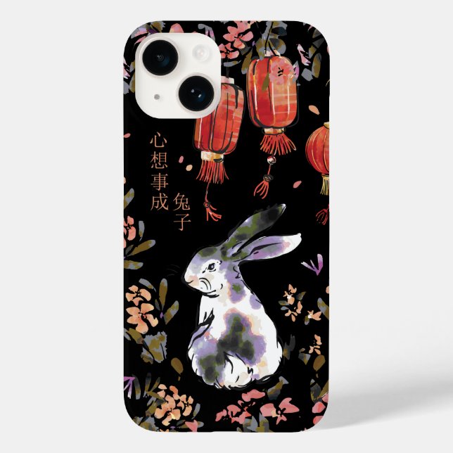 Chinesisches Kaninchendesign Case-Mate iPhone Hülle (Rückseite)