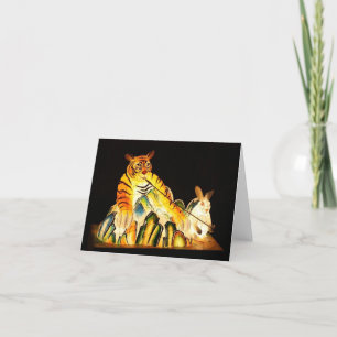 Chinesisches Laternenfest Tiger Notecard Dankeskarte