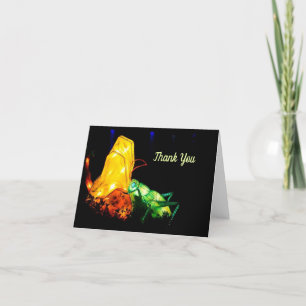 Chinesisches Laternenfestival Raupe Notecard Dankeskarte