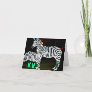 Chinesisches Lattern Art Zebra Note Card