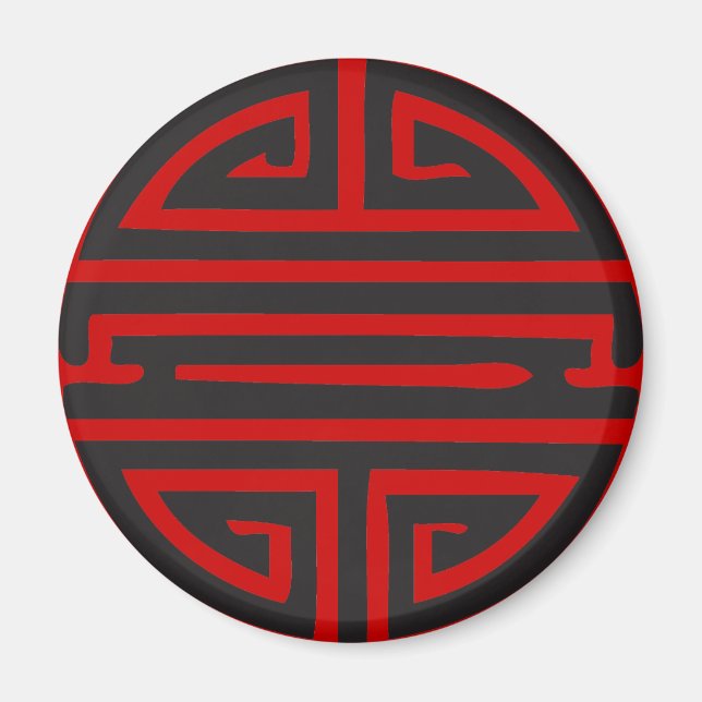 CHINESISCHES LONGEVITY SYMBOL MAGNET (Vorne)