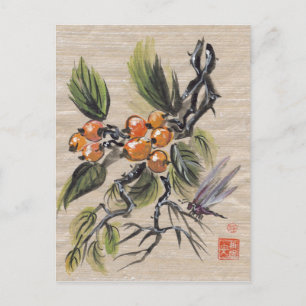 Chinesisches Loquat Frucht Postkarte