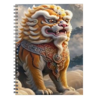 Chinesisches Löwen-Foto-Notizbuch Notizblock