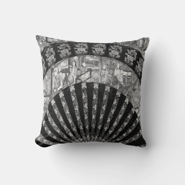 Chinesisches Lüfterdesign Kissen (Vorderseite)