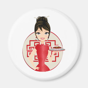 Chinesisches Mädchen Magnet