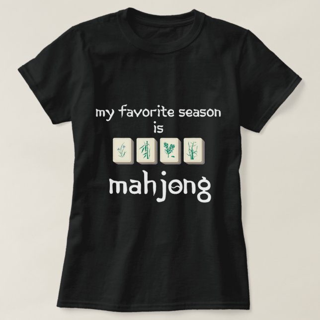 Chinesisches Mahjong Champion Tournament Mahjongg  T-Shirt (Design vorne)
