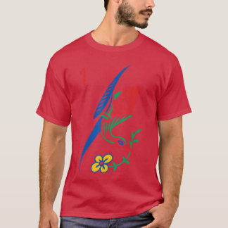 Chinesisches Mahjong-Spiel Eins Bambus Sozu Vogel T-Shirt
