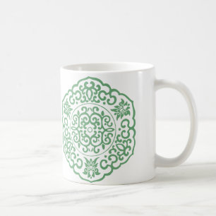 Chinesisches Medaillon grün Kaffeetasse