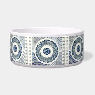 Chinesisches Medaillon: Indigoblaue Chinoiserie Napf
