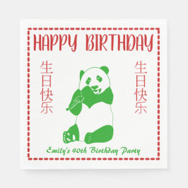 Chinesisches Menü im Restaurant "Takout" am Geburt Serviette