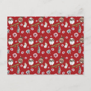 Chinesisches Mondjahr des Kaninchens 2023 Muster Postkarte