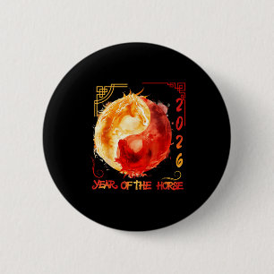 Chinesisches Mondjahr des Pferdes 2026 Button