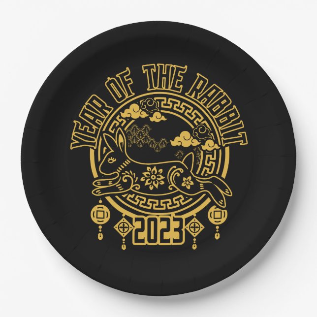 Chinesisches Mondneubjahr Pappteller (Vorderseite)