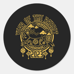 Chinesisches Mondneubjahr Runder Aufkleber