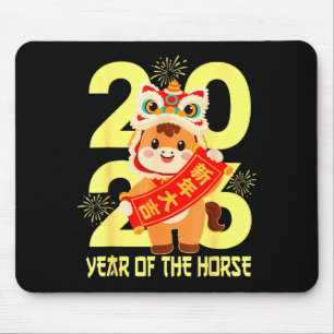 Chinesisches Mondneujahr 2026 Jahr des Pferdes Zod Mousepad