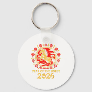 Chinesisches Mondneujahr 2026 Jahr des Pferdes Zod Schlüsselanhänger