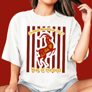 Chinesisches Mondneujahr 2027 Sternzeichen  T-Shirt