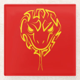 Chinesisches Mondneujahr der Schlange 2025 4723 Ho Glasuntersetzer