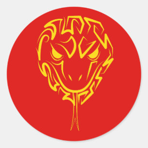 Chinesisches Mondneujahr der Schlange 2025 4723 Ho Runder Aufkleber