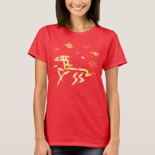 Chinesisches Mondneujahr des Pferdes 2026 4724 Feu T-Shirt