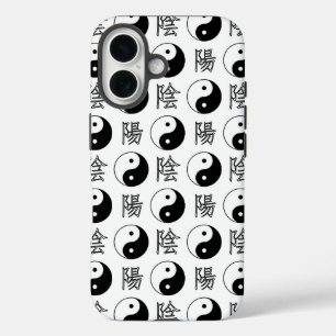 Chinesisches Muster des weißen Yinyang-Symbols iPhone 16 Hülle