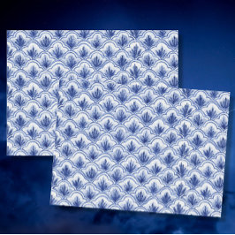 Chinesisches Muster für Vintage Muschel Blau und W Seidenpapier