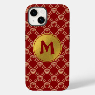 Chinesisches Muster-Monogramm mit traditionellem R Case-Mate iPhone 14 Hülle