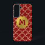 Chinesisches Muster-Monogramm mit traditionellem R Samsung Galaxy Hülle<br><div class="desc">Ein dekoratives orientalisches traditionelles rotes und goldenes chinesisches Muster. Ideal für alle,  die traditionelle chinesische Lieben,  asiatische Kunst,  Musterdesigns,  Rot- und Goldmuster haben. Das perfekte rot-goldene Dekorationsdesign,  das ideale Geschenk für jeden Anlass. Passen Sie das Monogramm an und machen Sie es zu Ihrem eigenen.</div>