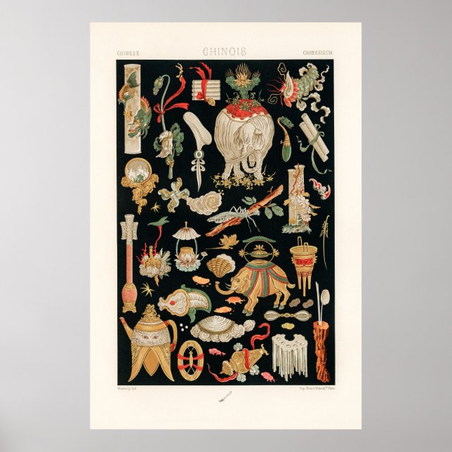 Chinesisches Muster Poster (Vorne)