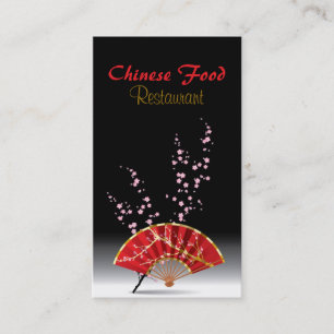 Chinesisches Nahrungsmittelrestaurant-rotes Visitenkarte