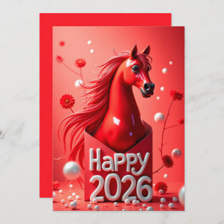 Chinesisches neues Jahr 2026 Feiertagskarte