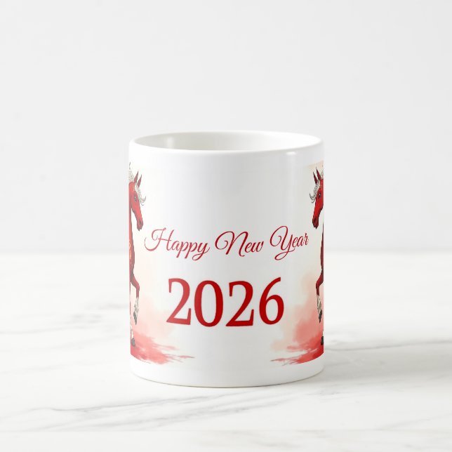 Chinesisches neues Jahr 2026 Kaffeetasse (Mittel)