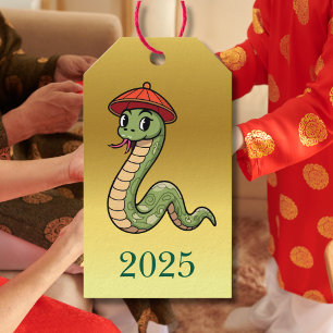 Chinesisches Neues Jahr der Schlange 2025 Geschenk Geschenkanhänger